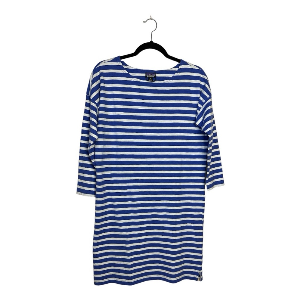 Patagonia Worn Well Seatoller Dress in Blue and White Women’s medium [B2]